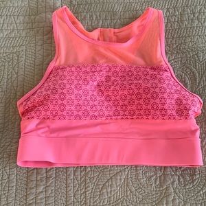 Neon Coral Flower Power All Star Bra